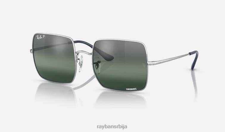 Ray-Ban квадратни 1971 хром P0HP1563 наочаре за сунце полирано сребрно/плаво Жене