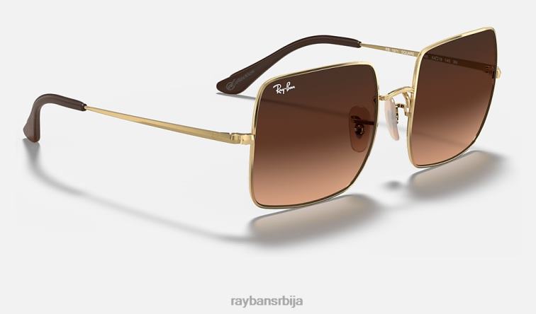 Ray-Ban трг 1971 збирка P0HP1581 наочаре за сунце полирано злато/розе/браон Жене