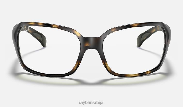 Ray-Ban рб4068 цлеар P0HP1580 наочаре за сунце полирано светло хавана/провидно Жене