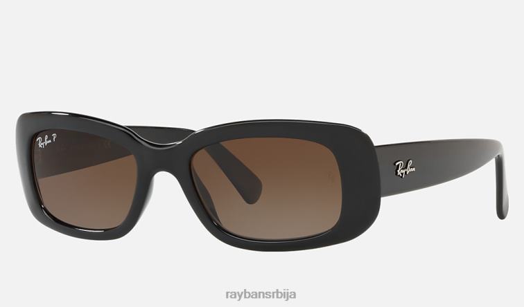 Ray-Ban рб4122 P0HP1569 наочаре за сунце полирана црно/браон Жене
