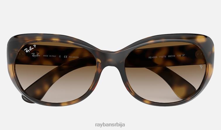 Ray-Ban рб4325 P0HP1574 наочаре за сунце полирано светло хавана/браон Жене