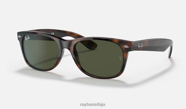 Ray-Ban нови ваифарер класик P0HP1560 наочаре за сунце полирана корњача/зелена Жене