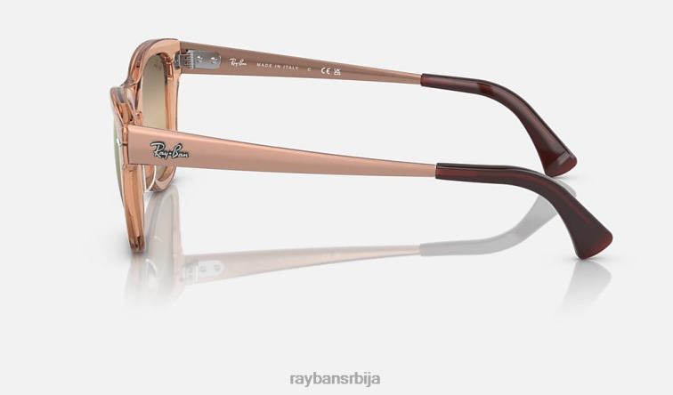 Ray-Ban рб0707см P0HP1498 наочаре за сунце полирана провидна браон/златна мушкарци