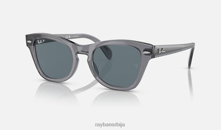Ray-Ban рб0707с P0HP403 наочаре за сунце полирана провидна сива/тамноплава мушкарци