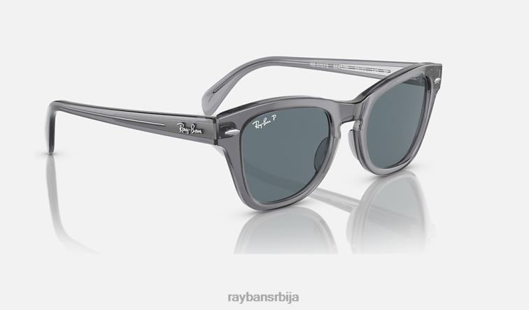 Ray-Ban рб0707с P0HP403 наочаре за сунце полирана провидна сива/тамноплава мушкарци