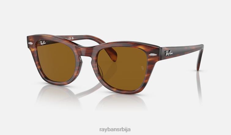Ray-Ban рб0707с P0HP405 наочаре за сунце углачана пругаста хавана/браон мушкарци