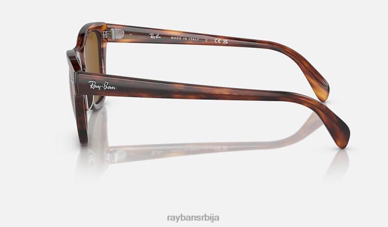 Ray-Ban рб0707с P0HP405 наочаре за сунце углачана пругаста хавана/браон мушкарци