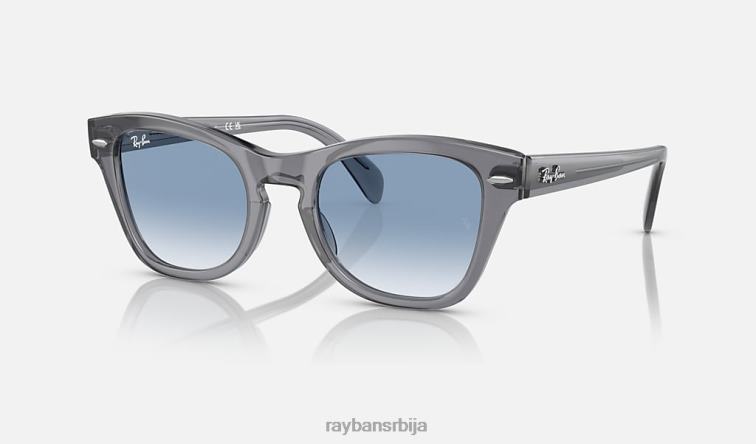 Ray-Ban рб0707с P0HP406 наочаре за сунце полирана провидна сива/плава мушкарци