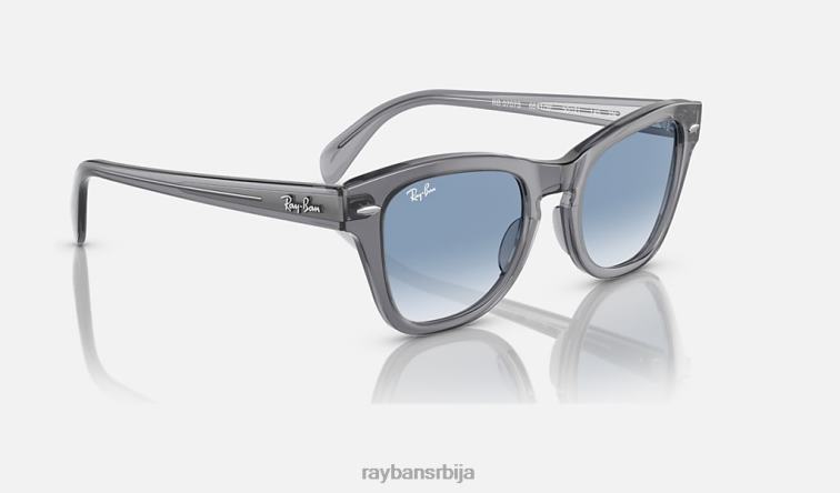 Ray-Ban рб0707с P0HP406 наочаре за сунце полирана провидна сива/плава мушкарци