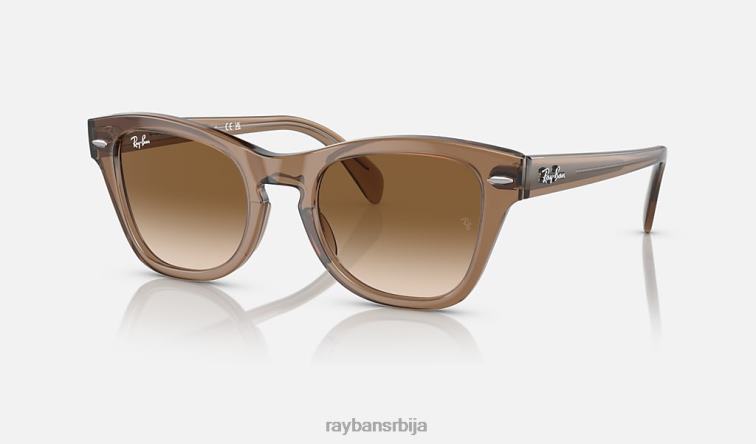 Ray-Ban рб0707с P0HP407 наочаре за сунце полирани провидни светло браон/браон мушкарци