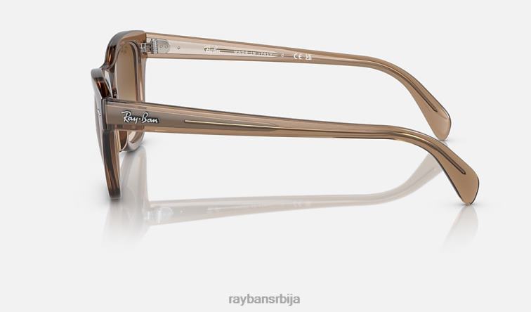 Ray-Ban рб0707с P0HP407 наочаре за сунце полирани провидни светло браон/браон мушкарци