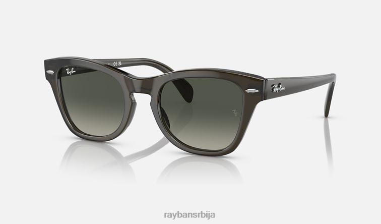 Ray-Ban рб0707с P0HP408 наочаре за сунце полирана провидна маслинасто зелена/сива мушкарци