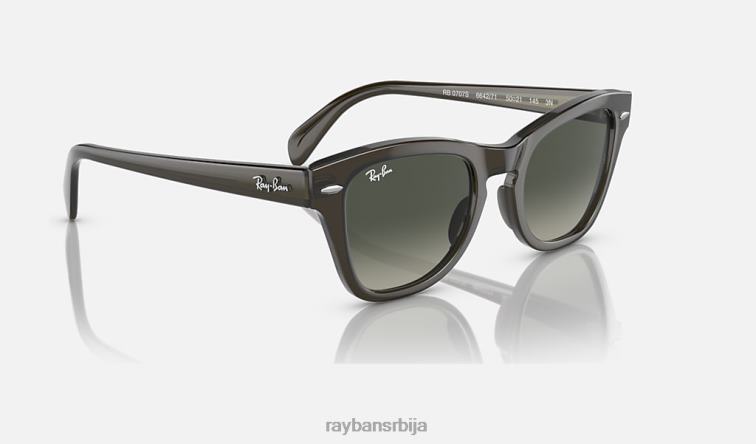 Ray-Ban рб0707с P0HP408 наочаре за сунце полирана провидна маслинасто зелена/сива мушкарци
