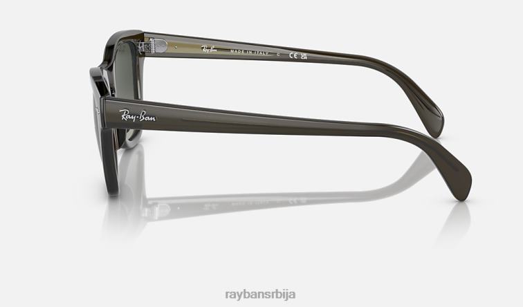 Ray-Ban рб0707с P0HP408 наочаре за сунце полирана провидна маслинасто зелена/сива мушкарци