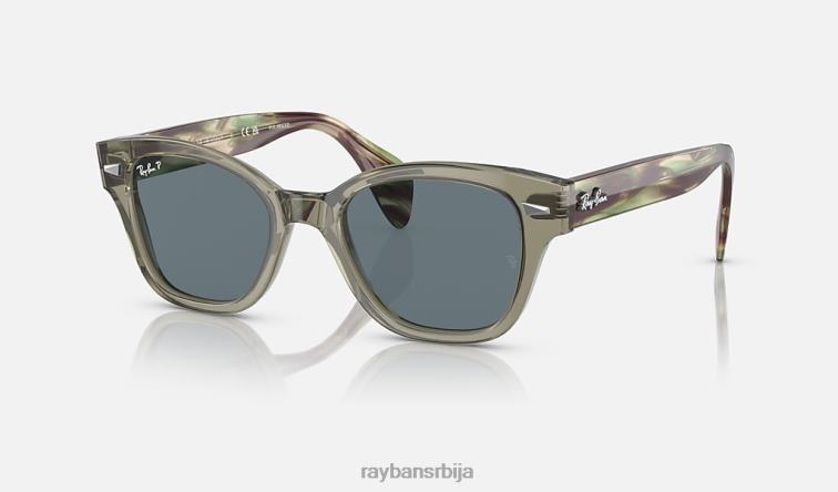 Ray-Ban рб0880с P0HP451 наочаре за сунце полирана провидна зелена/тамноплава мушкарци