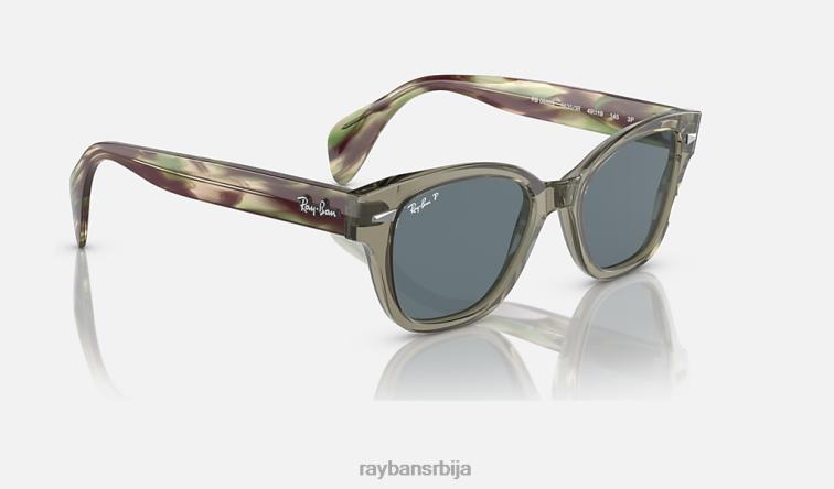 Ray-Ban рб0880с P0HP451 наочаре за сунце полирана провидна зелена/тамноплава мушкарци