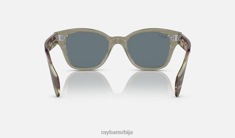 Ray-Ban рб0880с P0HP451 наочаре за сунце полирана провидна зелена/тамноплава мушкарци