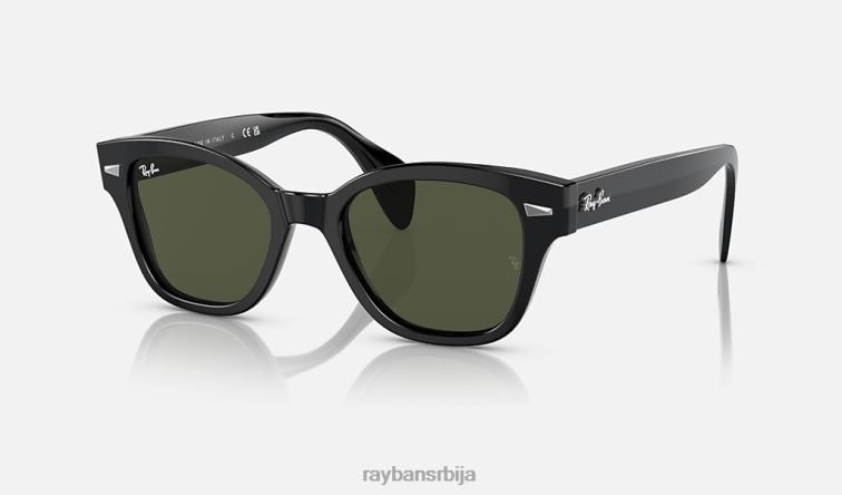 Ray-Ban рб0880с P0HP452 наочаре за сунце полирана црно/зелена мушкарци