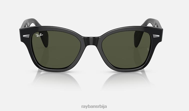 Ray-Ban рб0880с P0HP452 наочаре за сунце полирана црно/зелена мушкарци