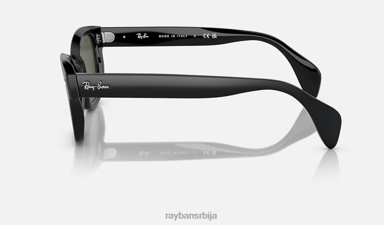 Ray-Ban рб0880с P0HP452 наочаре за сунце полирана црно/зелена мушкарци