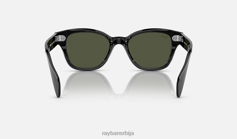 Ray-Ban рб0880с P0HP452 наочаре за сунце полирана црно/зелена мушкарци