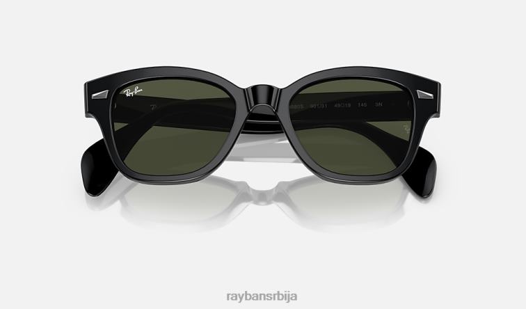 Ray-Ban рб0880с P0HP452 наочаре за сунце полирана црно/зелена мушкарци