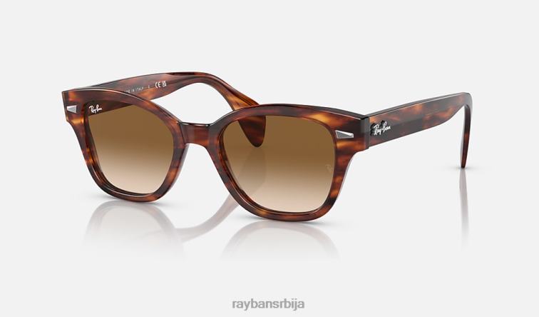 Ray-Ban рб0880с P0HP453 наочаре за сунце углачана пругаста хавана/браон мушкарци