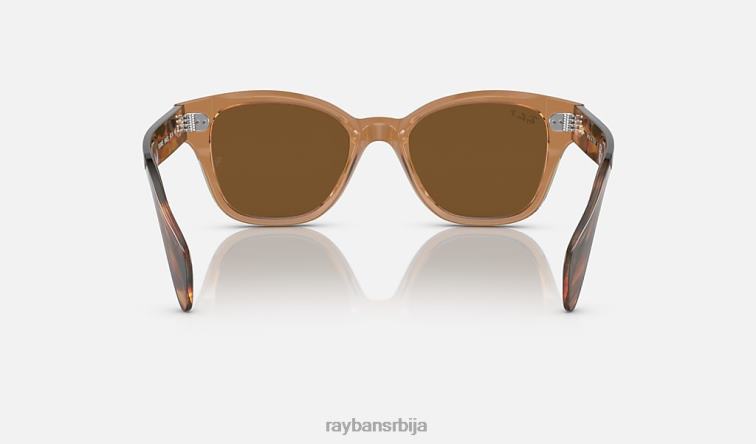 Ray-Ban рб0880с P0HP455 наочаре за сунце полирани провидни браон/браон мушкарци