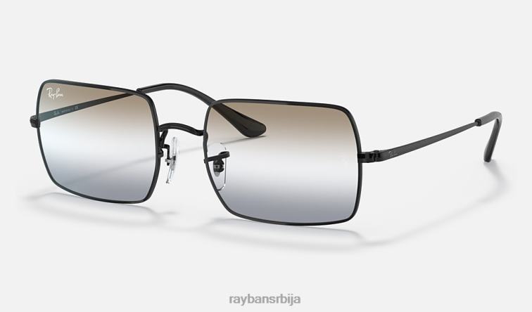 Ray-Ban правоугаоник 1969 би-градијент P0HP1171 наочаре за сунце полирана црна/провидно смеђа/сива мушкарци