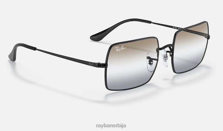 Ray-Ban правоугаоник 1969 би-градијент P0HP1171 наочаре за сунце полирана црна/провидно смеђа/сива мушкарци