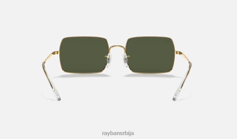 Ray-Ban правоугаоник 1969 P0HP744 наочаре за сунце полирано златно/зелено мушкарци