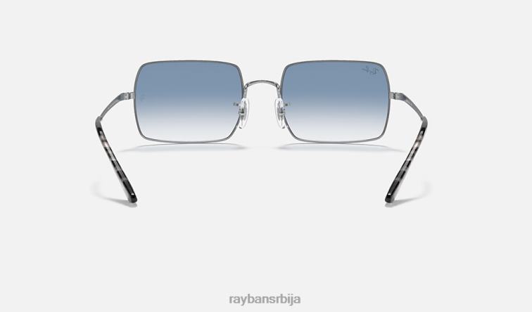 Ray-Ban правоугаоник 1969 P0HP746 наочаре за сунце полирано сребрно/светло плаво мушкарци