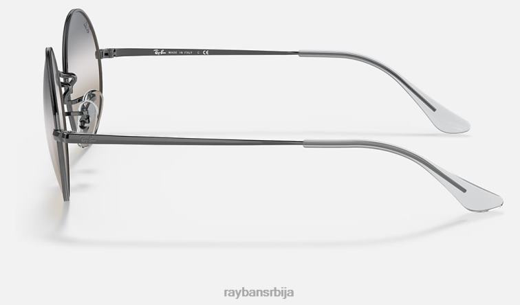 Ray-Ban овални 1970. би-градијент P0HP1006 наочаре за сунце углачан гунметал/провидно сива/браон мушкарци