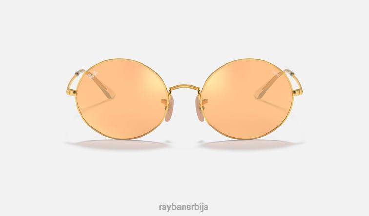 Ray-Ban овал 1970 огледало еволуирати P0HP1133 наочаре за сунце полирани златни/наранџасти фотохром мушкарци