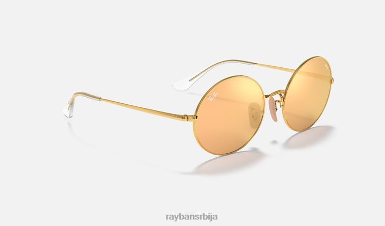 Ray-Ban овал 1970 огледало еволуирати P0HP1133 наочаре за сунце полирани златни/наранџасти фотохром мушкарци