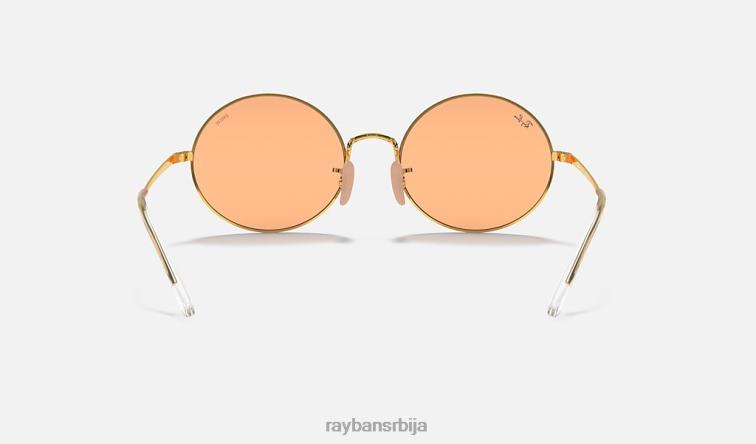 Ray-Ban овал 1970 огледало еволуирати P0HP1133 наочаре за сунце полирани златни/наранџасти фотохром мушкарци
