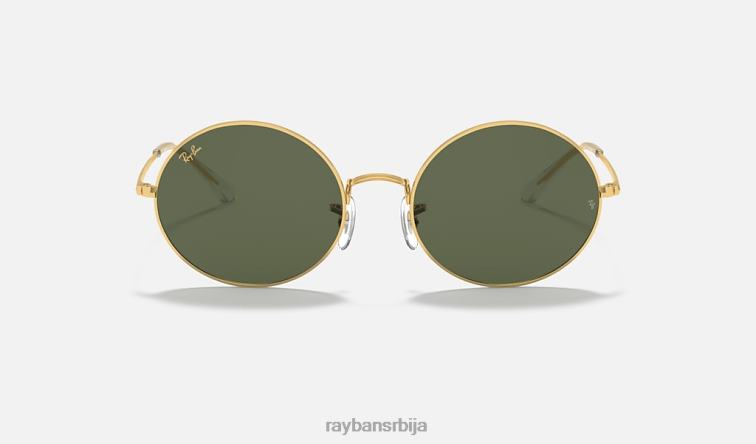 Ray-Ban овал 1970 P0HP868 наочаре за сунце полирано златно/зелено мушкарци