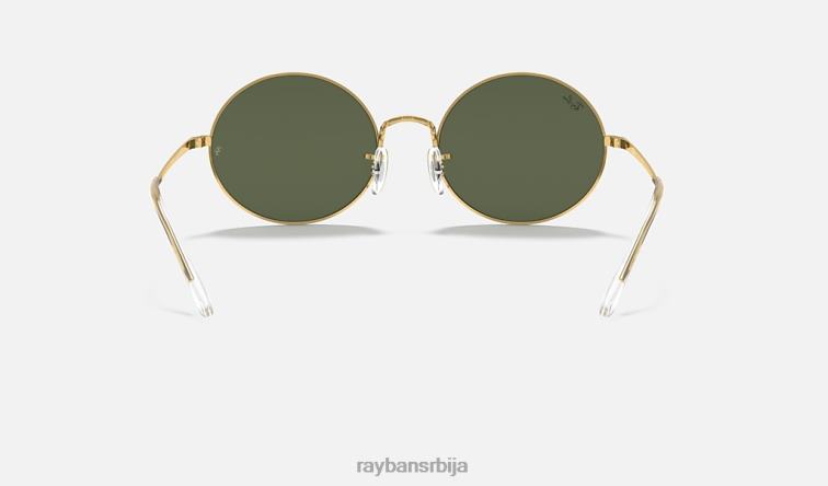 Ray-Ban овал 1970 P0HP868 наочаре за сунце полирано златно/зелено мушкарци