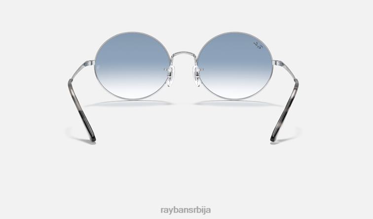 Ray-Ban овал 1970 P0HP869 наочаре за сунце полирано сребрно/светло плаво мушкарци