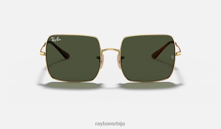 Ray-Ban квадрат 1971 класик P0HP608 наочаре за сунце полирано златно/зелено мушкарци