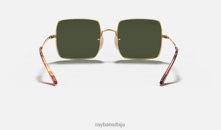 Ray-Ban квадрат 1971 класик P0HP608 наочаре за сунце полирано златно/зелено мушкарци