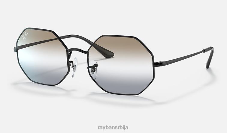 Ray-Ban оцтагон 1972 би-градиент P0HP1117 наочаре за сунце полирана црна/провидно смеђа/сива мушкарци