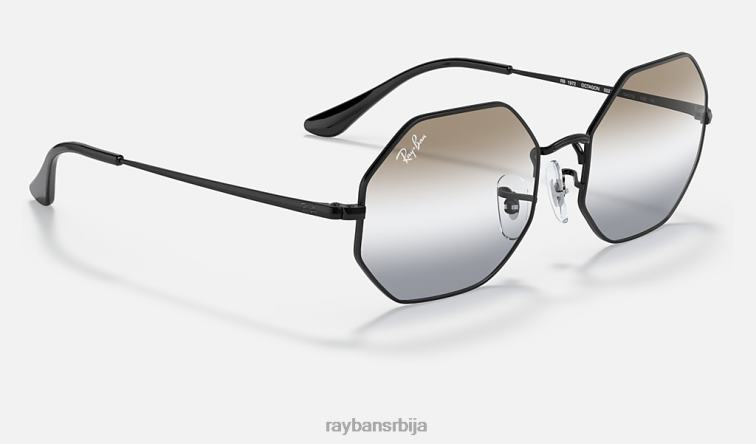 Ray-Ban оцтагон 1972 би-градиент P0HP1117 наочаре за сунце полирана црна/провидно смеђа/сива мушкарци