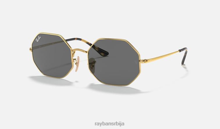 Ray-Ban октогон 1972 P0HP733 наочаре за сунце полирано златно/тамно сива мушкарци