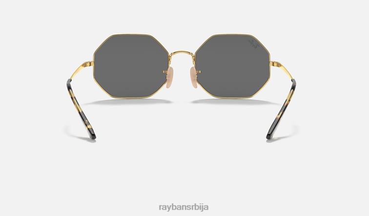 Ray-Ban октогон 1972 P0HP733 наочаре за сунце полирано златно/тамно сива мушкарци