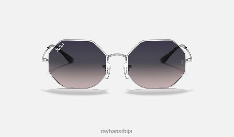 Ray-Ban октогон 1972 P0HP734 наочаре за сунце полирана сребрна/плава/сива мушкарци