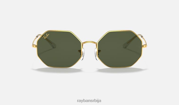 Ray-Ban октогон 1972 P0HP735 наочаре за сунце полирано златно/зелено мушкарци