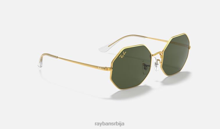 Ray-Ban октогон 1972 P0HP735 наочаре за сунце полирано златно/зелено мушкарци