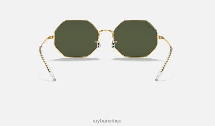 Ray-Ban октогон 1972 P0HP735 наочаре за сунце полирано златно/зелено мушкарци