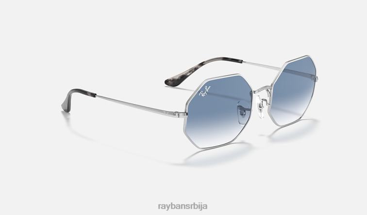 Ray-Ban октогон 1972 P0HP736 наочаре за сунце полирано сребрно/светло плаво мушкарци